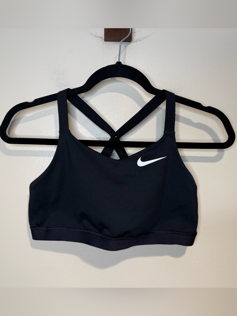 NIKE team impact Strappy sports bra size XL black - Picture 2 of 5